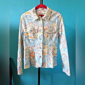 Joni B. Medium Colorful Paisley Button-Up Shirt